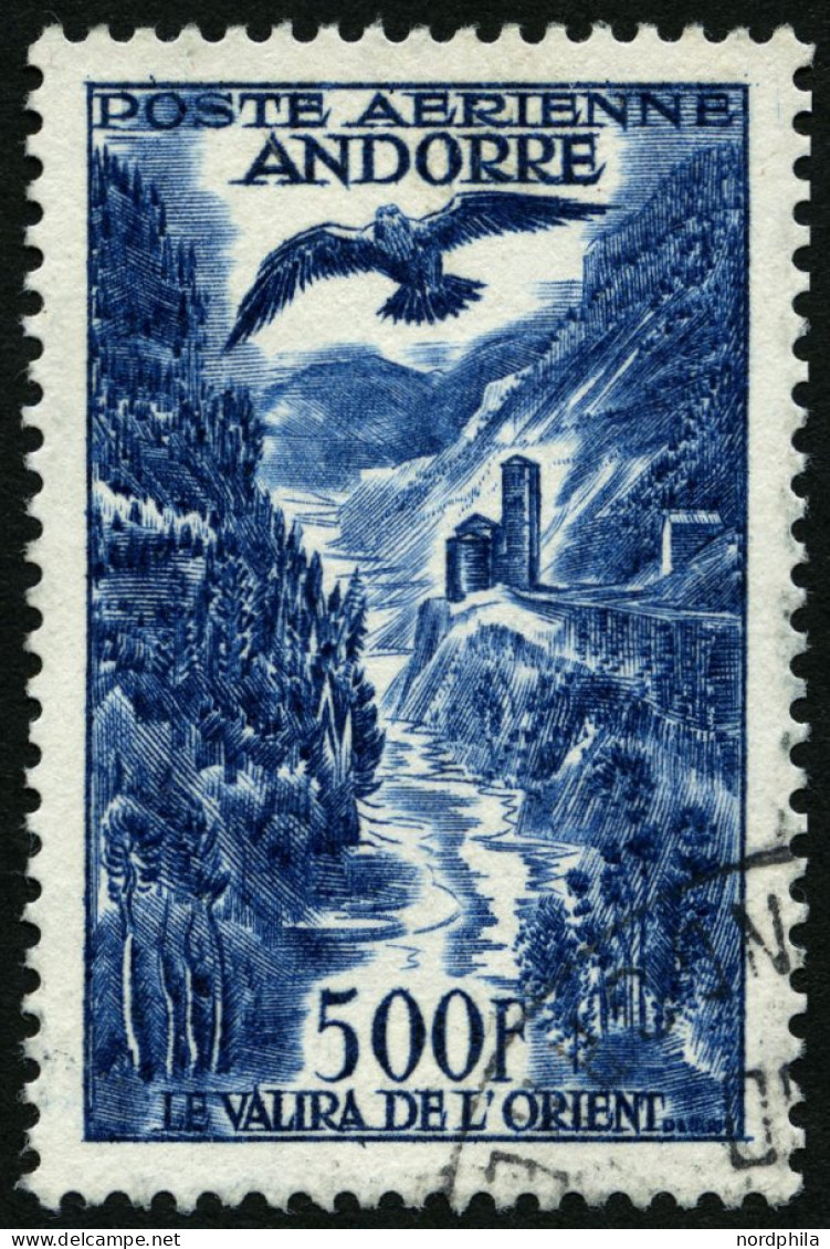 FRANZÖSISCHE-POST 160 O, 1957, 500 Fr. Flugpostmarken, Pracht, Mi. 100.- - Ungebraucht
