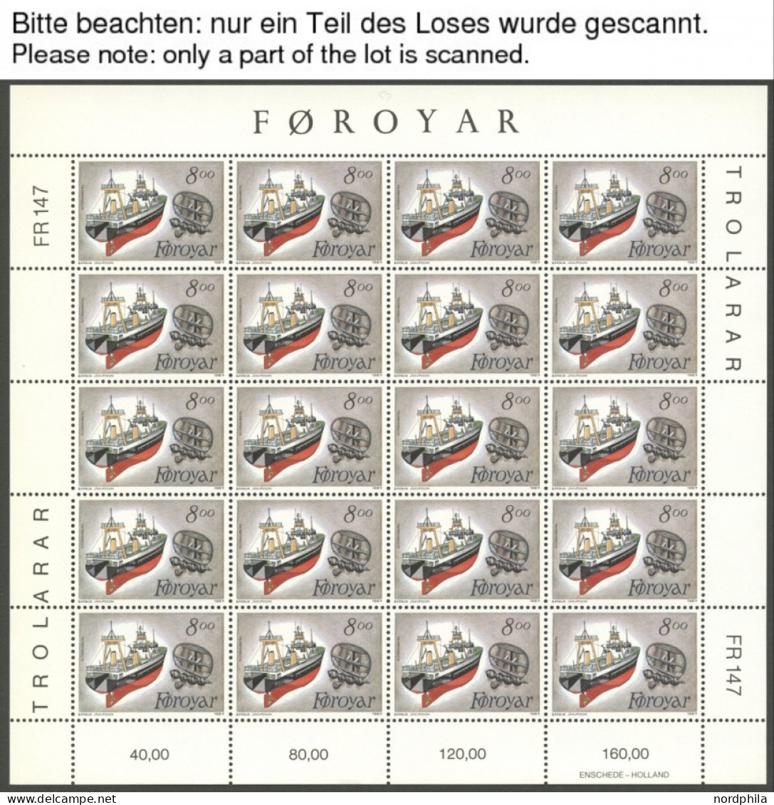 FÄRÖER 149-53KB , 1987, Europa Und Fischereihilfe, Je Im Kleinbogen, Postfrisch, Pracht, Mi. 200.- - Isole Faroer