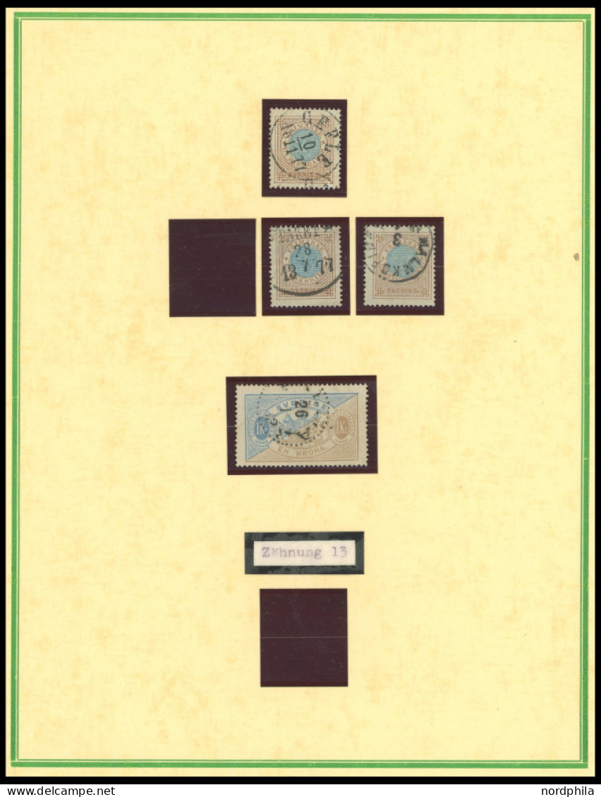 SAMMLUNGEN, LOTS O, 1872-89, Sauber Gestempelte Teilsammlung Aus Mi.Nr. 17-40 Und D 1-16, Meist Prachterhaltung, Mi. übe - Collections