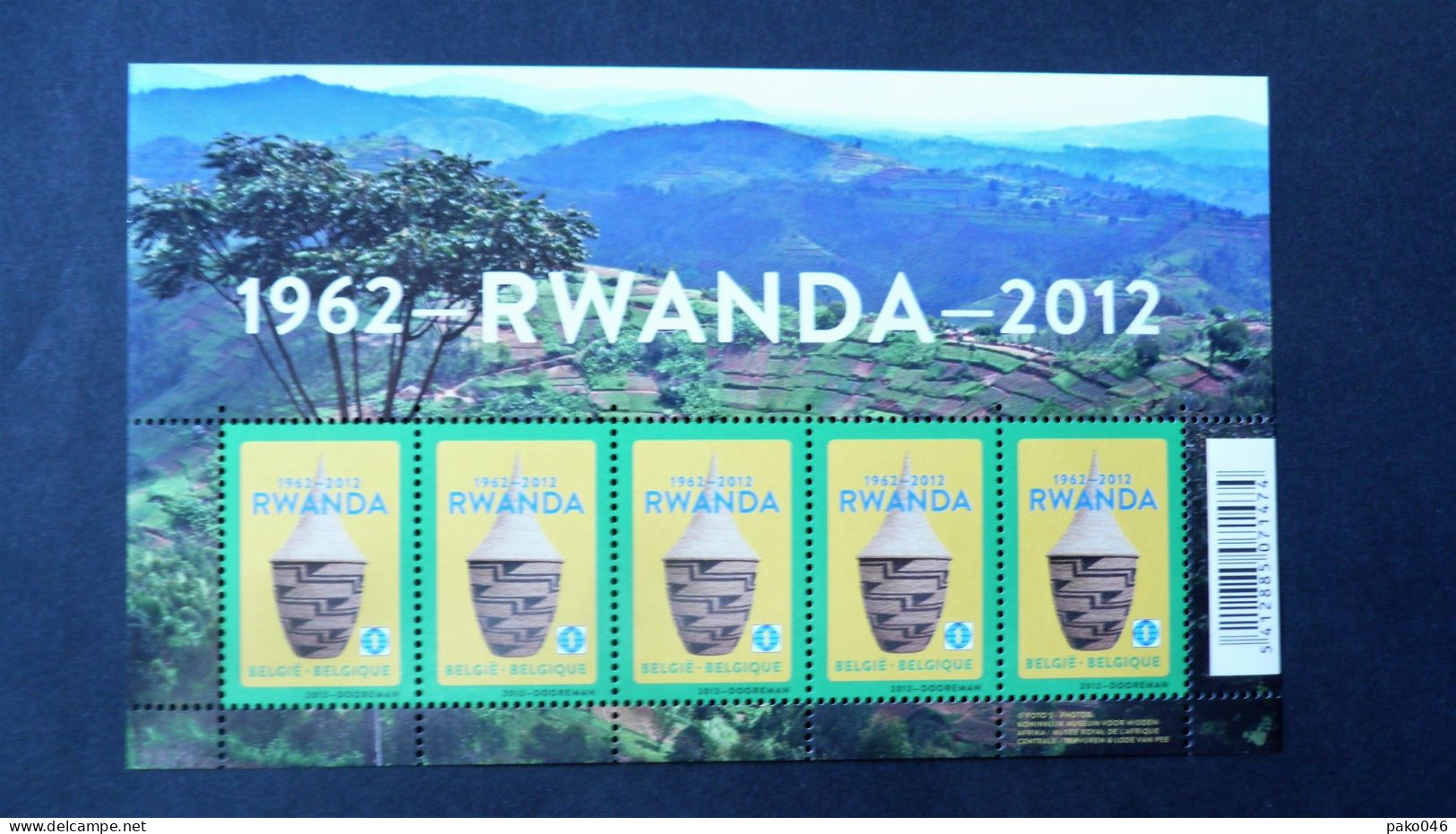 F 4240** – Neuf – 2012 -  50 Ans D'indépendance Du Rwanda Et Du Burundi 1962-2012 – Feuillet Avec 5 Timbres 1W - 2011-2020