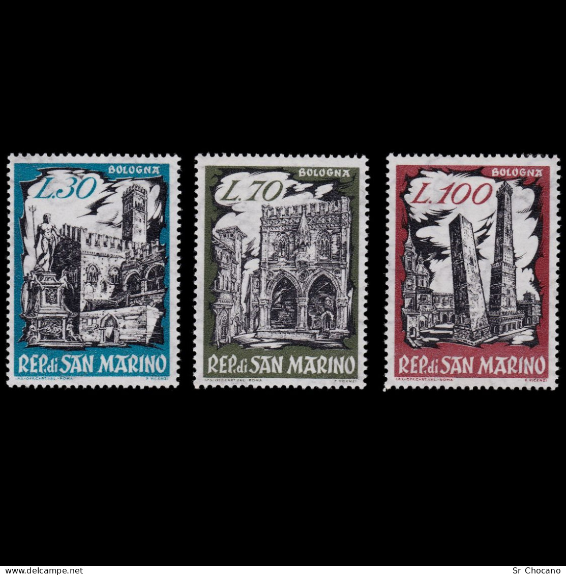 SAN MARINO STAMPS.1961.Bologna.SCOTT 491-493.MH. - Neufs