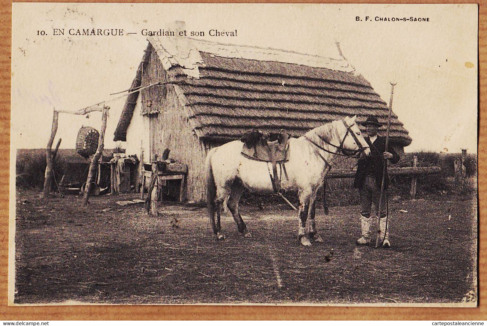 00769 / ⭐ ♥️ De CABRIERES-du-COMTAT Vaucluse Gardian Et Son Cheval En CAMARGUE  1910 à TAMISSIER Et MONTON-BF 10 - Cabrieres D'Aigues
