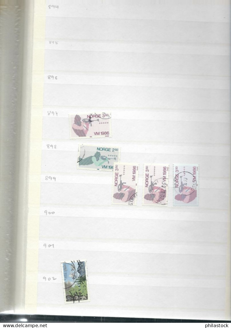 NORVEGE Lot timbres en classeur */**/Obl.  B/TB/TTB/ Def.