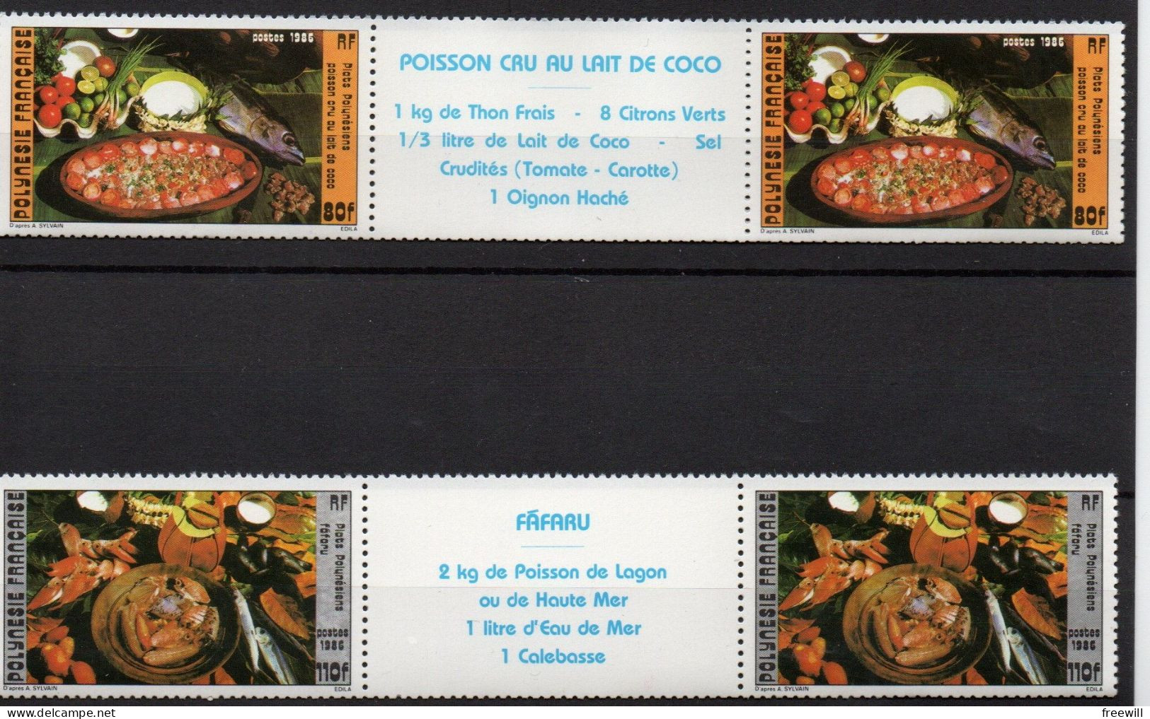 Polynésie française   Timbres divers - Various stamps -Verschillende postzegels XXX