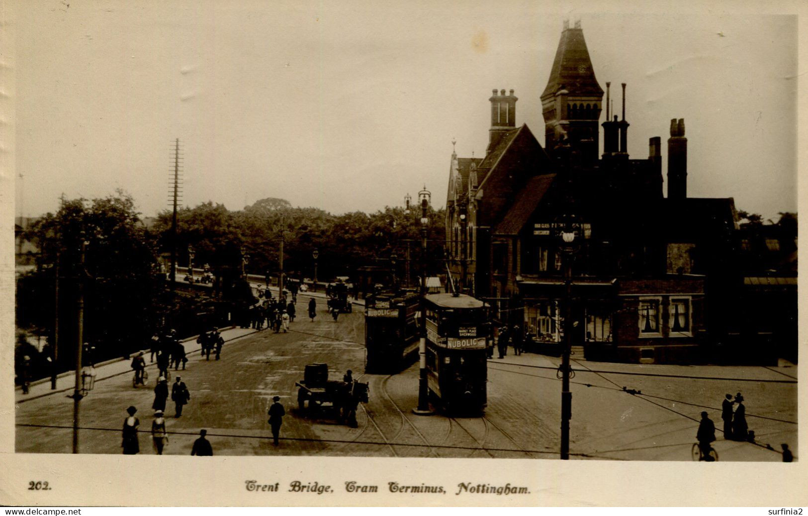 NOTTS - NOTTINGHAM - TRENT BRIDGE TRAM TERMINUS RP  Nm329 - Nottingham