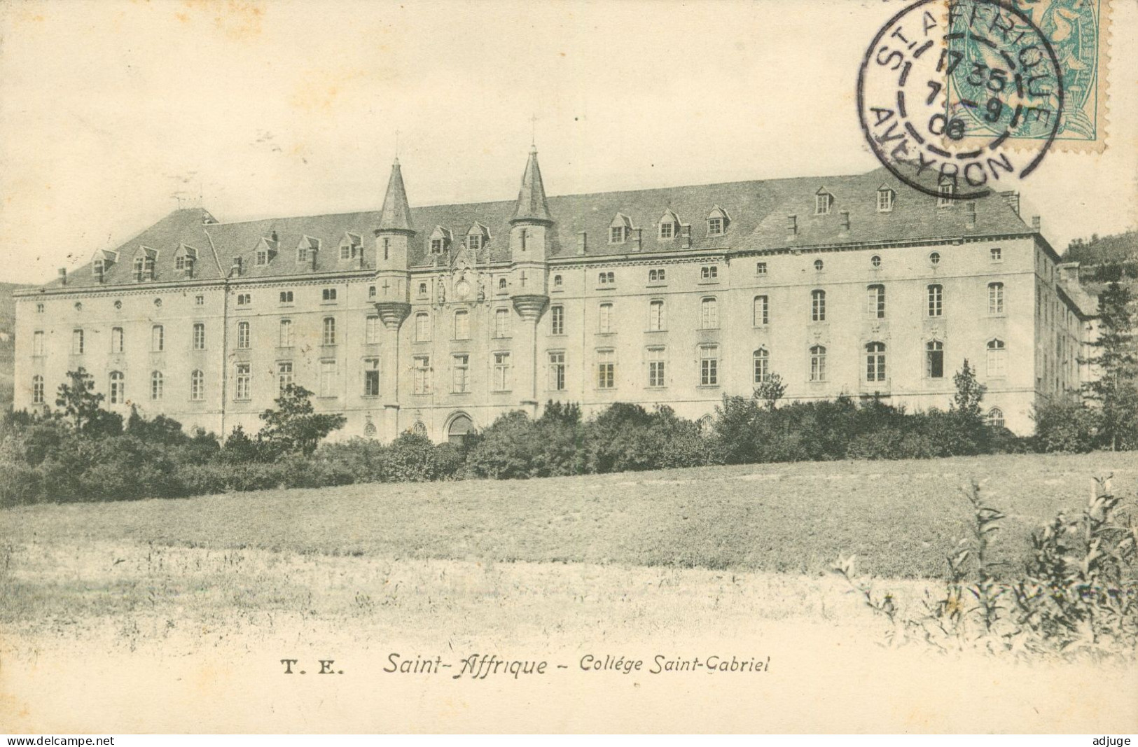 CPA-12- SAINT-AFFRIQUE _ Collège Saint-Gabriel _TàD 1906  *TBE 2 Scans - Saint Affrique