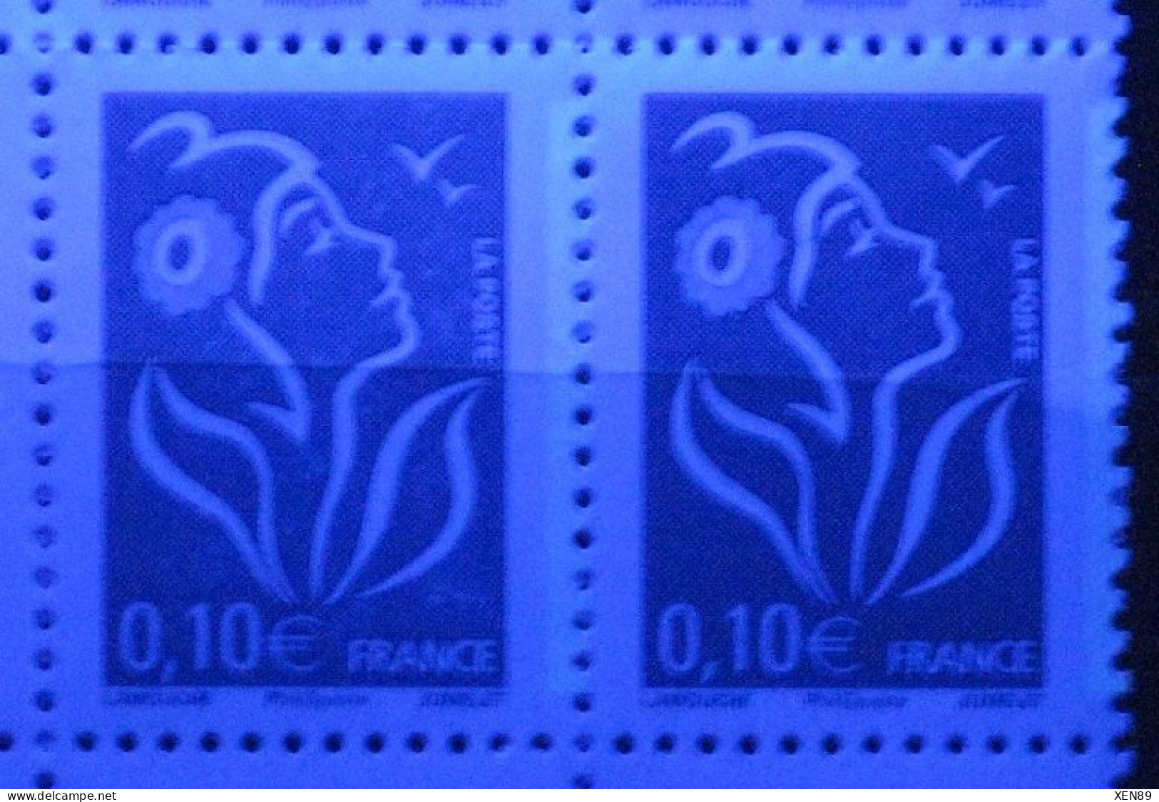 COIN DATE - 3965d Y.T. Type II - 3956-2c MAURY - Lamouche 6 Timbres - 03 04 2007 T.D. 215.A -- VARIÉTÉ -- - 2000-2009