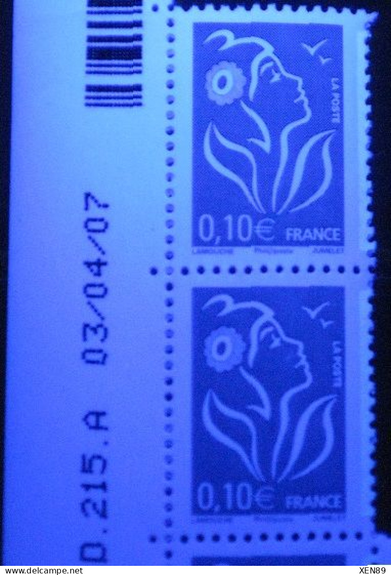 COIN DATE - 3965d Y.T. Type II - 3956-2c MAURY - Lamouche 6 Timbres - 03 04 2007 T.D. 215.A -- VARIÉTÉ -- - 2000-2009