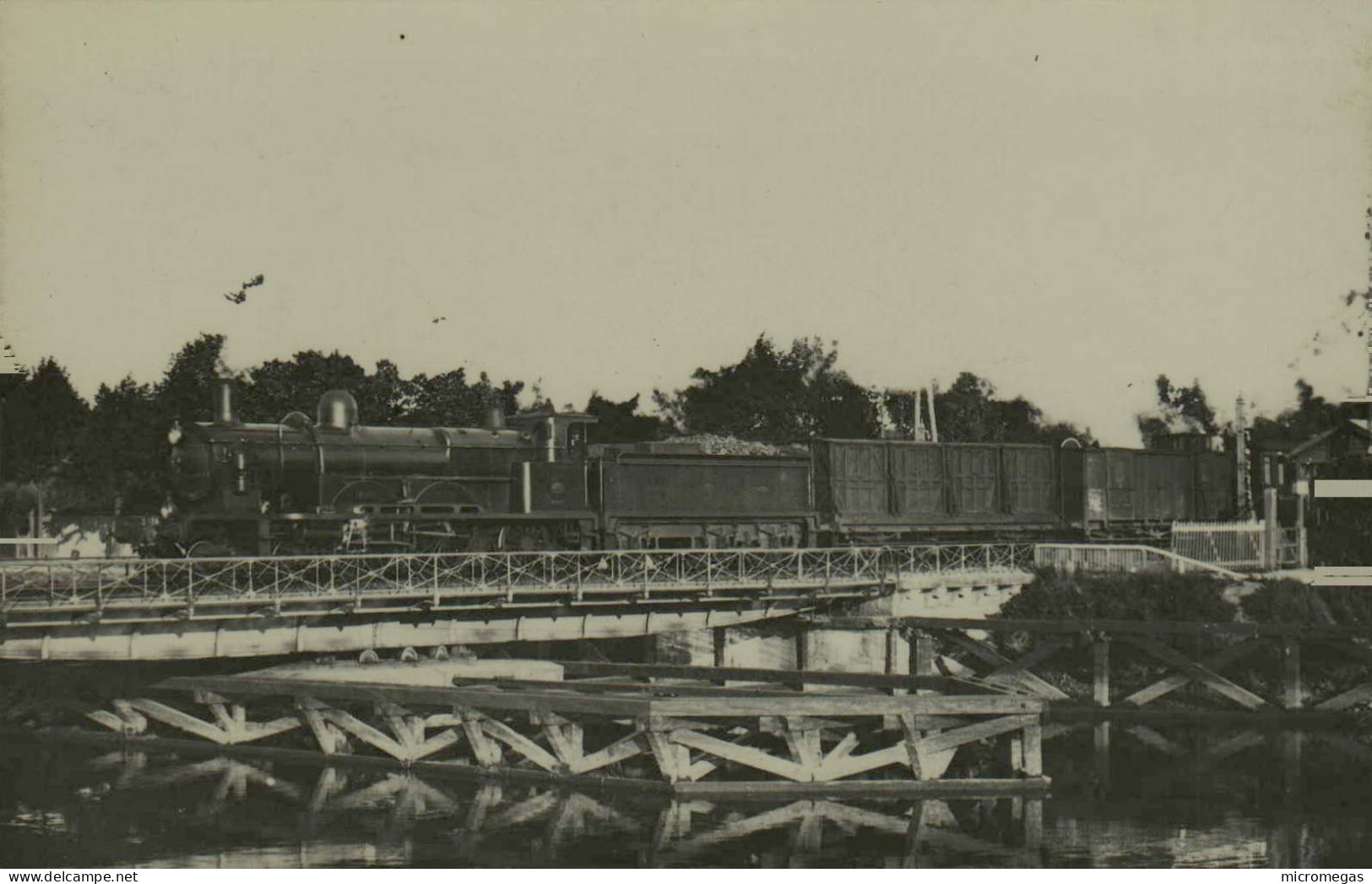 Reproduction - Abbeville, Le Pont Tournant Avant 1914 - Treinen