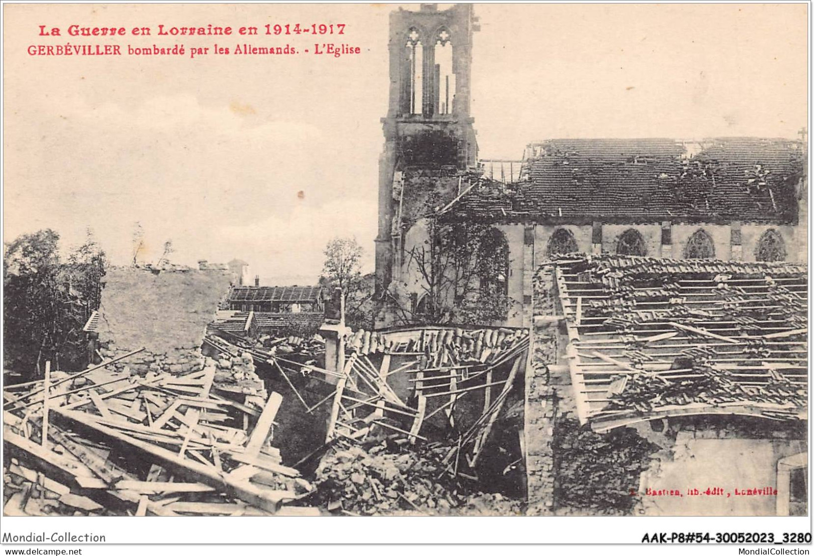 AAKP8-54-0667 - GERBEVILLER - Bombardé Par Les Allemands - L'eglise - Gerbeviller