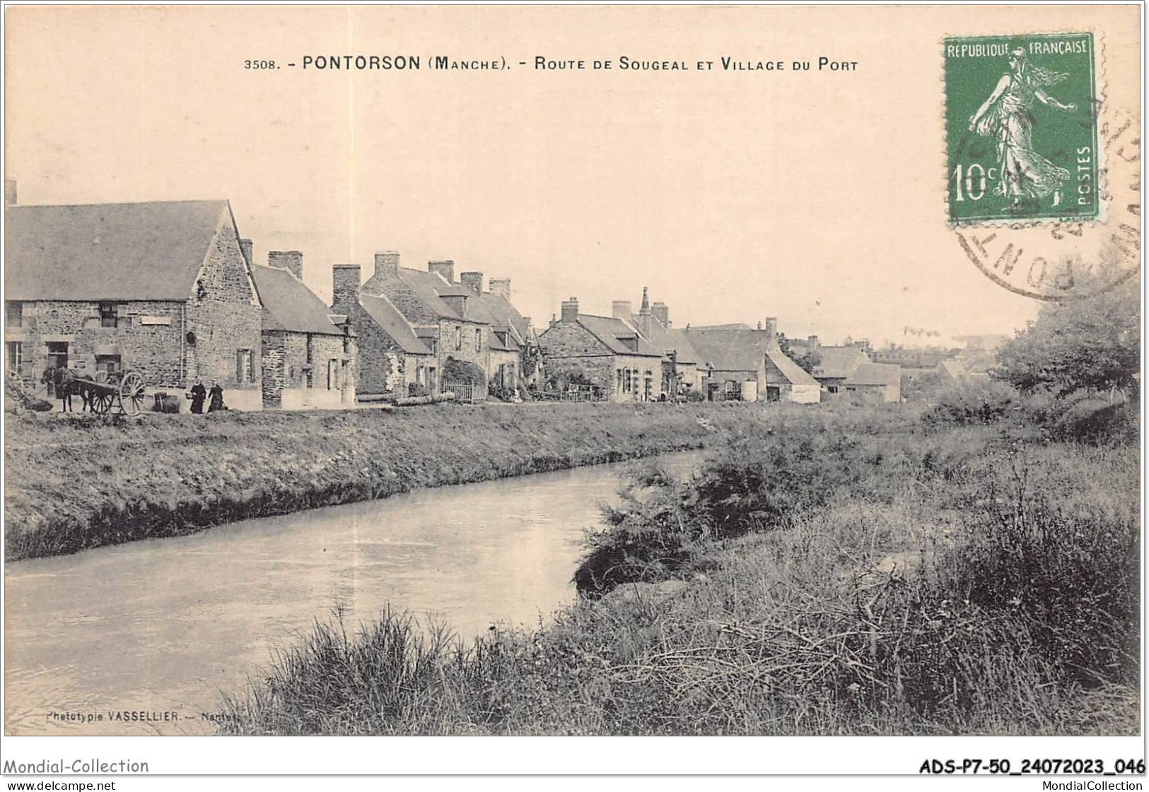 ADSP7-50-0604 - PORTORSON - Route De Sougeal Et Village Du Port - Pontorson