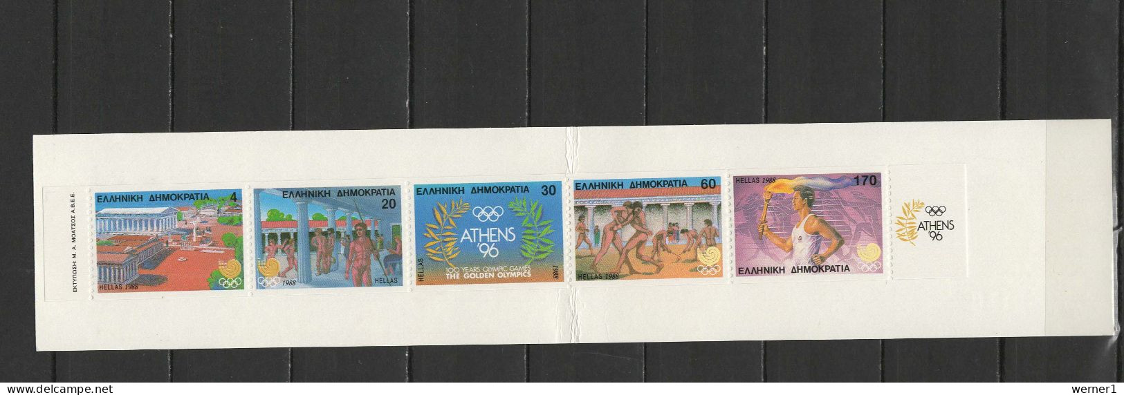 Greece 1988 Olympic Games Seoul Stamp Booklet MNH - Estate 1988: Seul