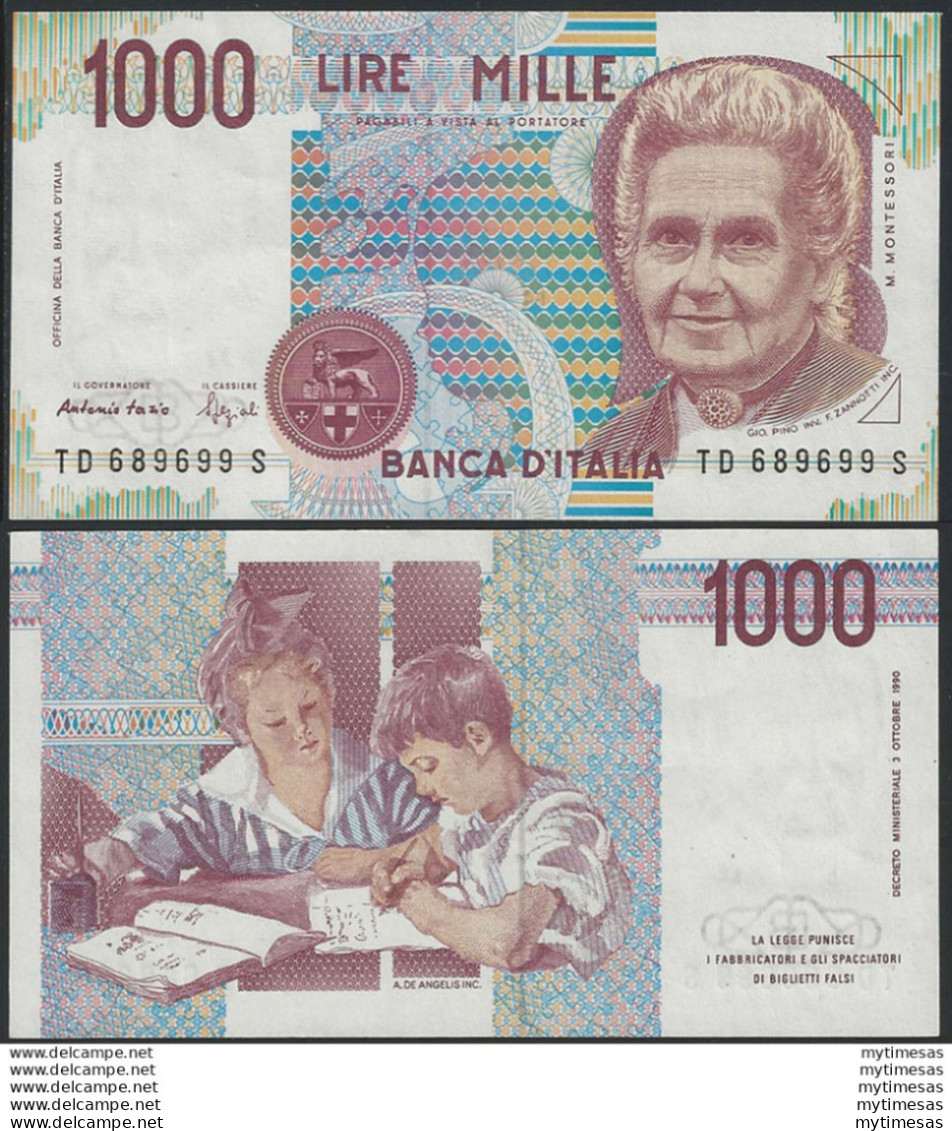 1994 Italia Lire 1.000 Maria Montessori FDS Rif BI 58D Gigante - Sonstige & Ohne Zuordnung