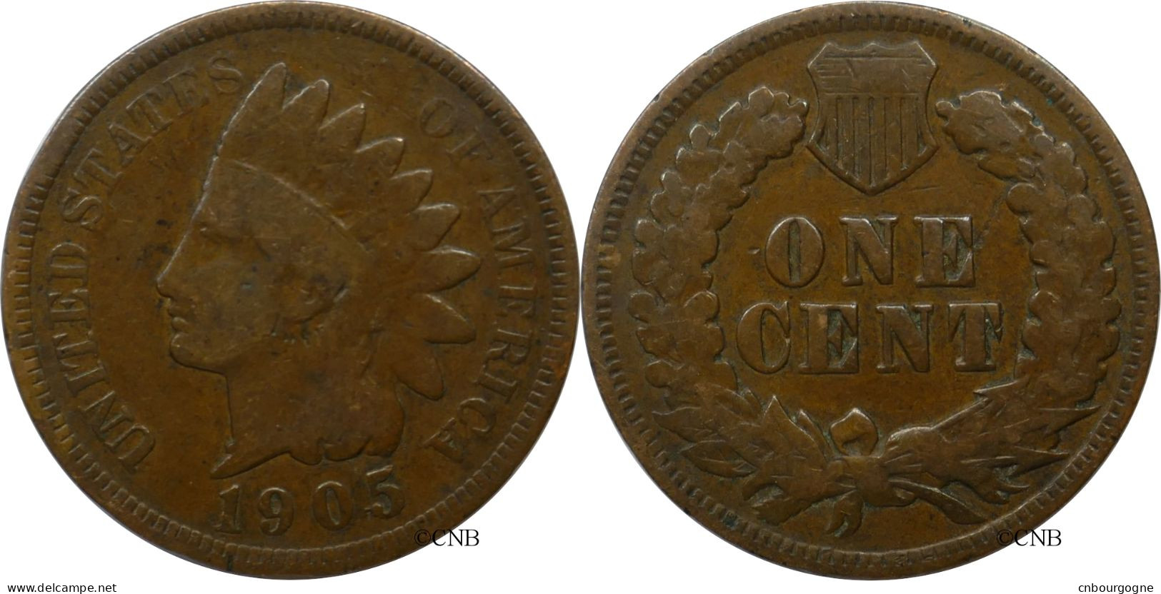 États-Unis - 1 Cent Indian Head 1905 - TB/VF25 - Mon5168 - 1859-1909: Indian Head