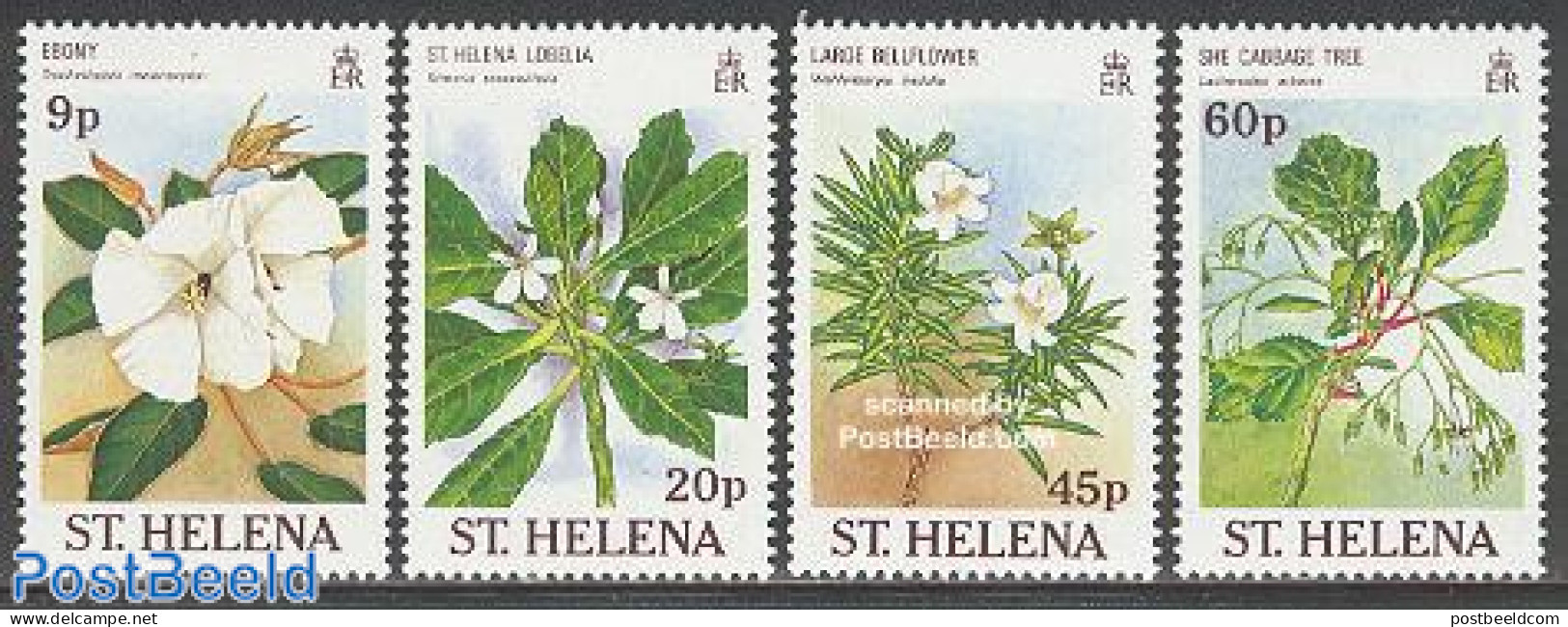 Saint Helena 1989 Rare Plants 4v, Mint NH, Nature - Flowers & Plants - Sainte-Hélène