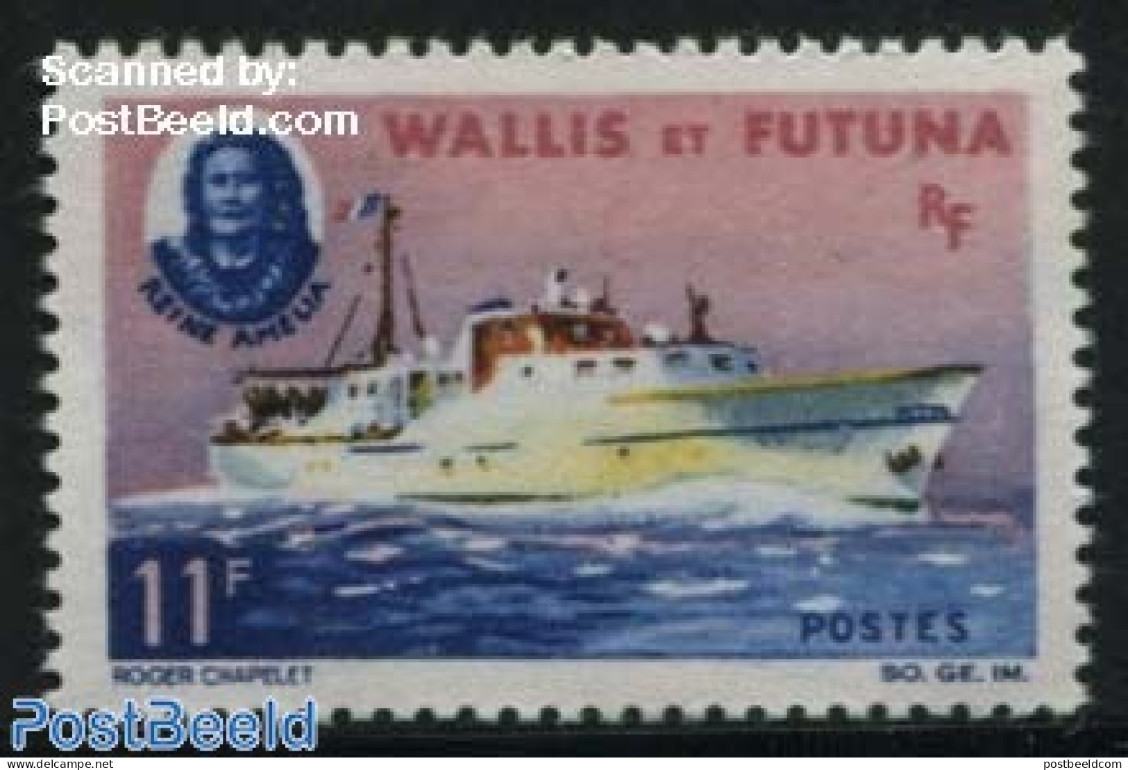 Wallis & Futuna 1965 Amelia 1v, Mint NH, Transport - Ships And Boats - Ships