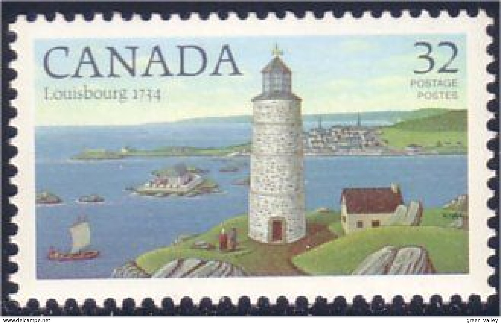 Canada Phare Louisbourg Lighthouse MNH ** Neuf SC (C10-32c) - Ships