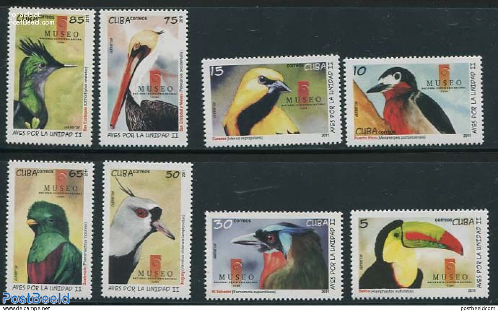 Cuba 2011 Museum Of Natural History, Birds 8v, Mint NH, Nature - Birds - Ungebraucht