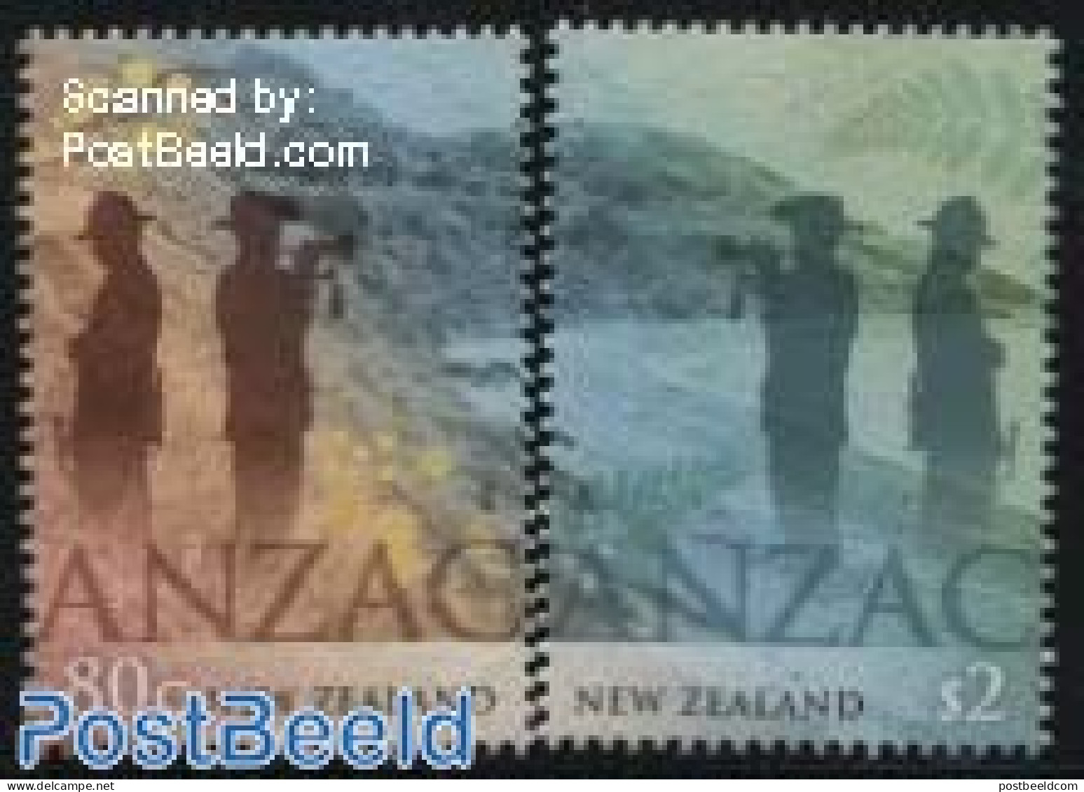 New Zealand 2015 ANZAC 2v, Joint Issue Australia, Mint NH, History - Various - Militarism - Joint Issues - World War I - Unused Stamps