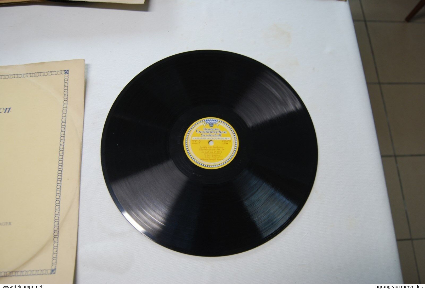 Di2 - Disque - Deutsche Grammophon - Bethoven - 78 T - Disques Pour Gramophone