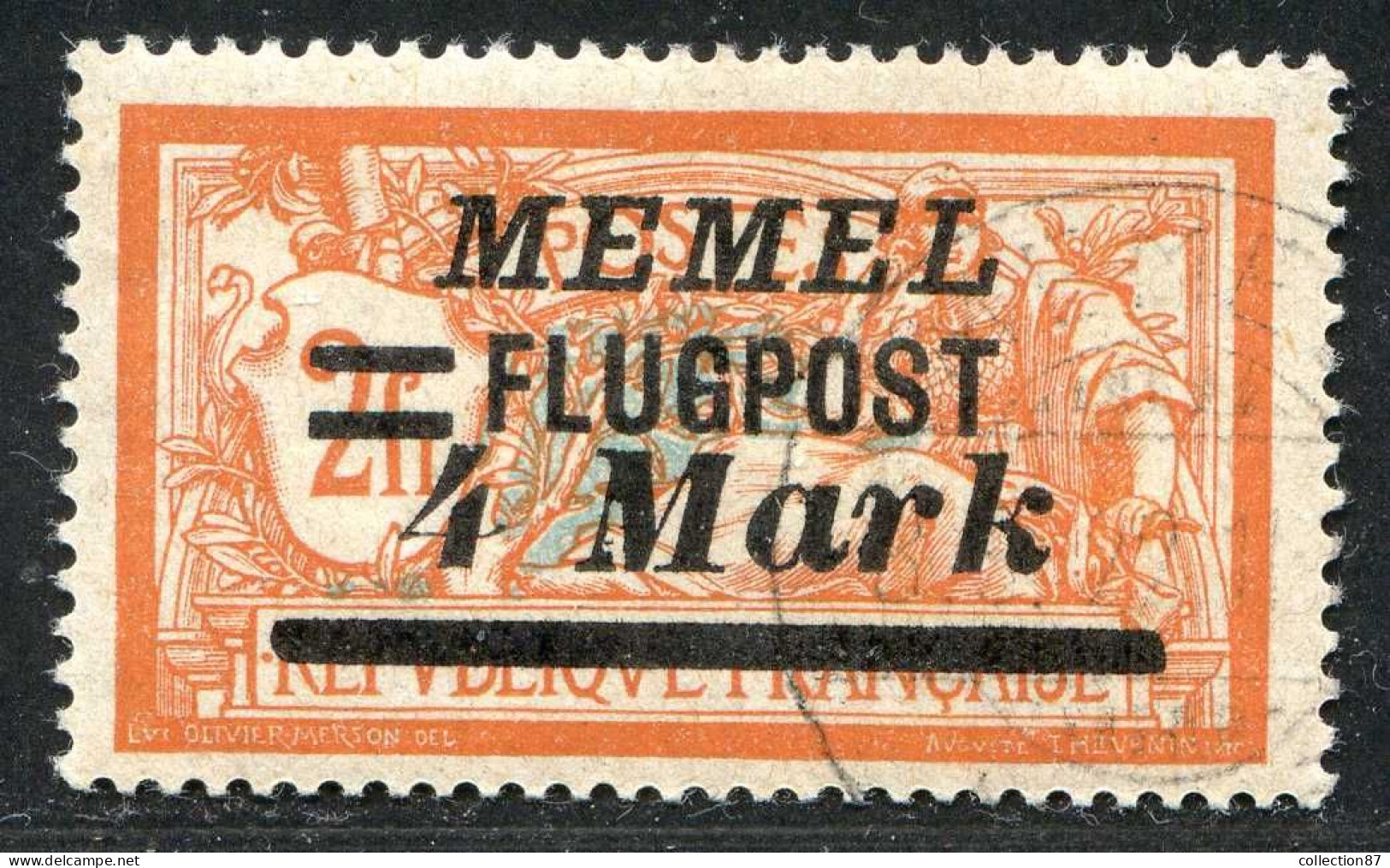 REF 090 > MEMEL < Yv PA N° 26 Ø < Oblitéré Dos Visible - Used Ø Air Mail - Oblitérés