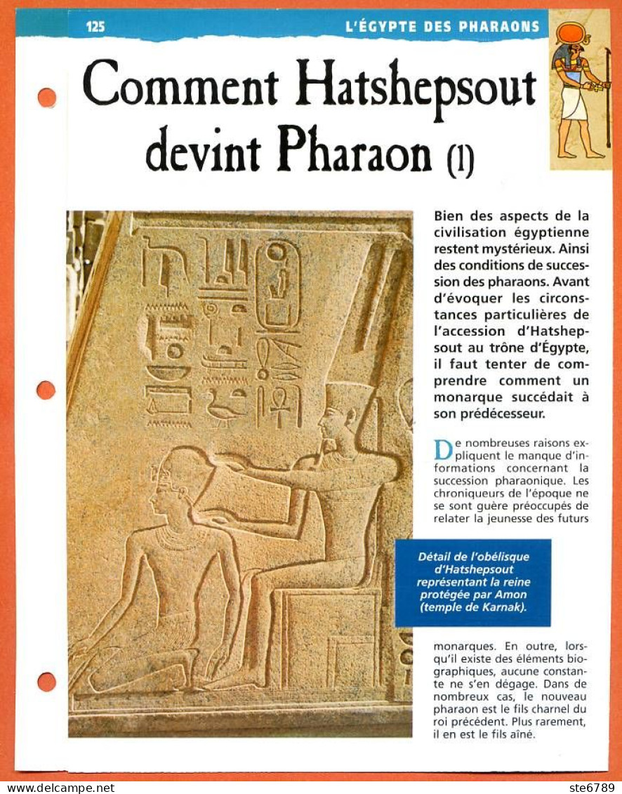 COMMENT HATSHEPSOUT DEVINT PHARAON 1 Histoire Fiche Dépliante Egypte Des Pharaons - Geschiedenis