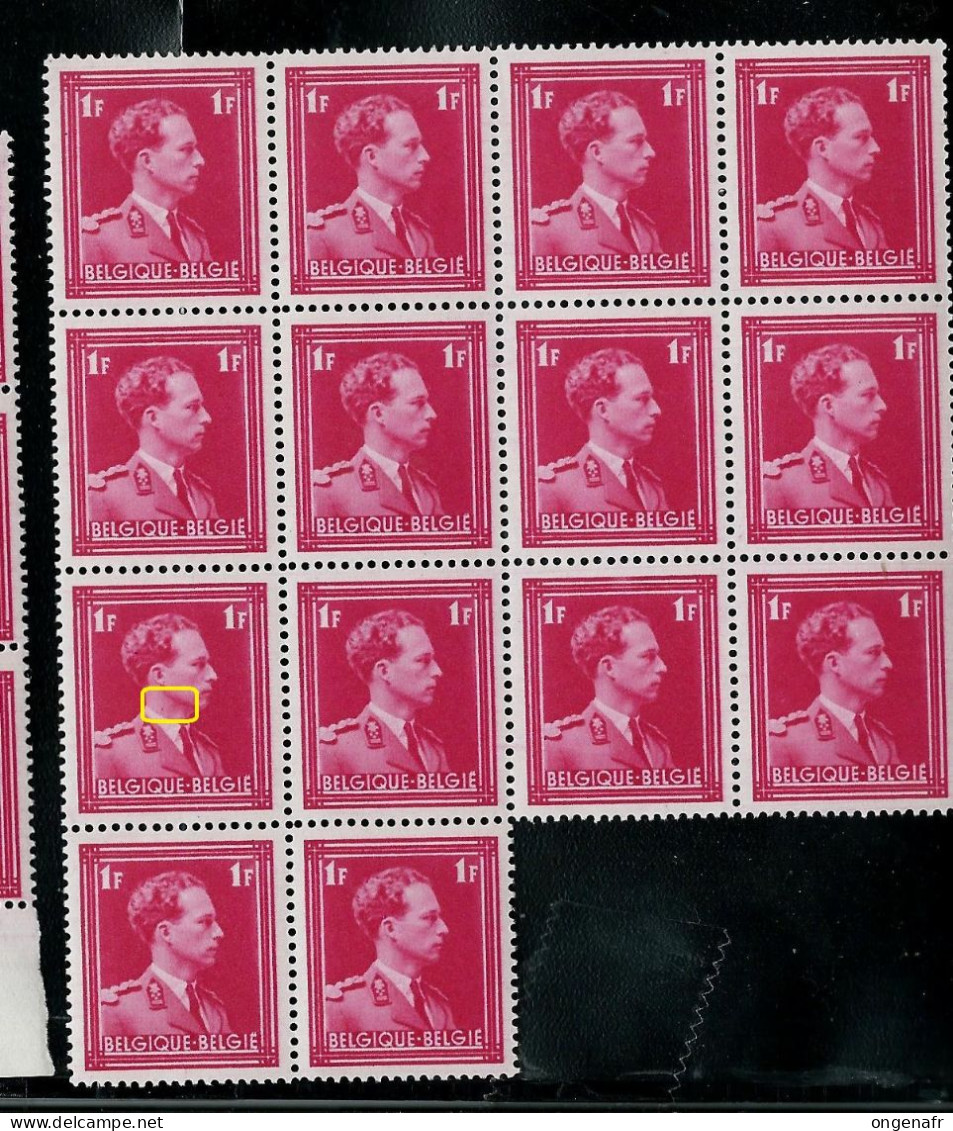 N° 428a Rose-carminé  Plusieurs Blocs Donc Var. Luppi Soit: 172 Timbres ( ** ) à 20% - 1936-1957 Offener Kragen