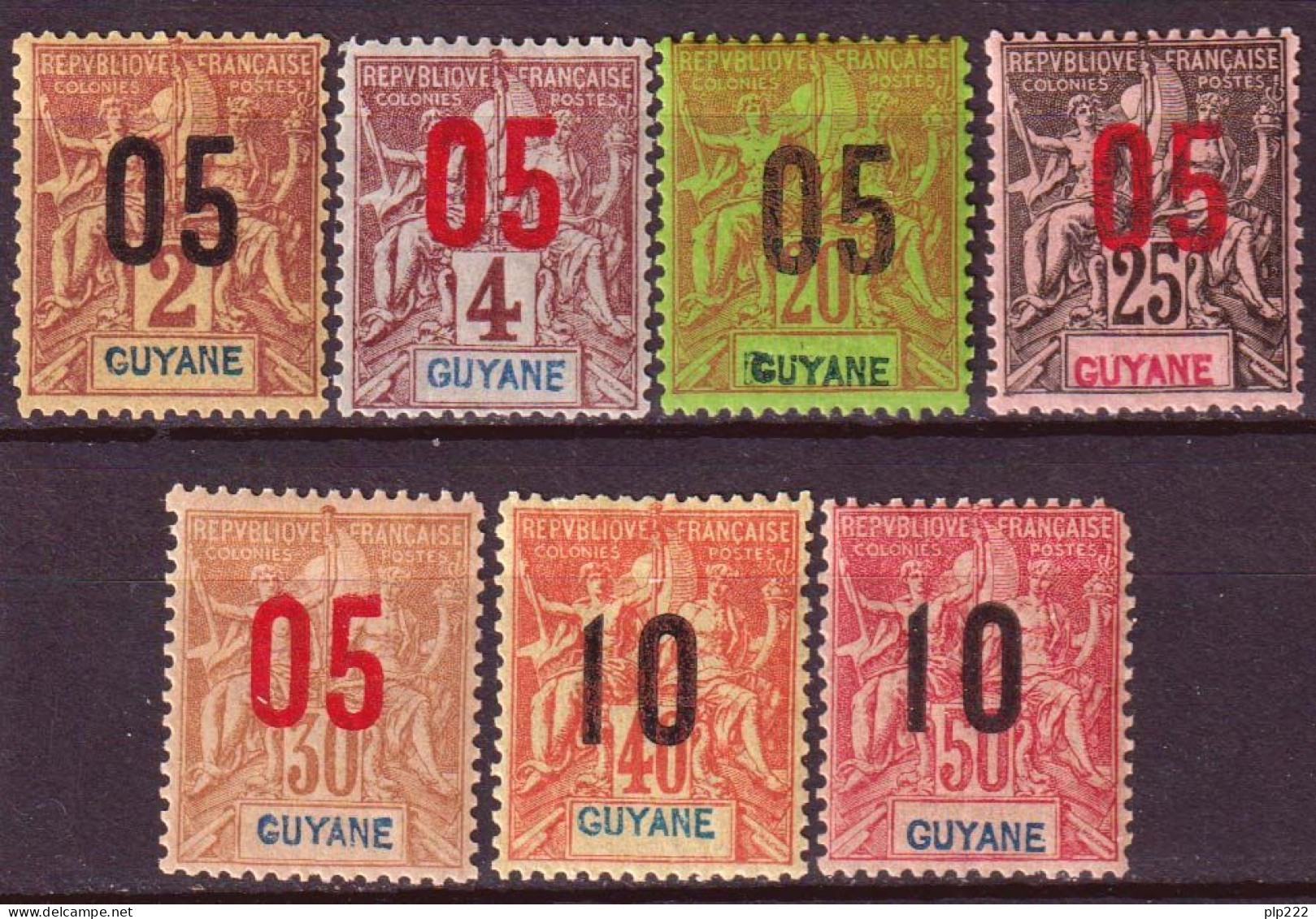 Guyana 1912 Y.T.66/72 */MH VF/F - Ongebruikt