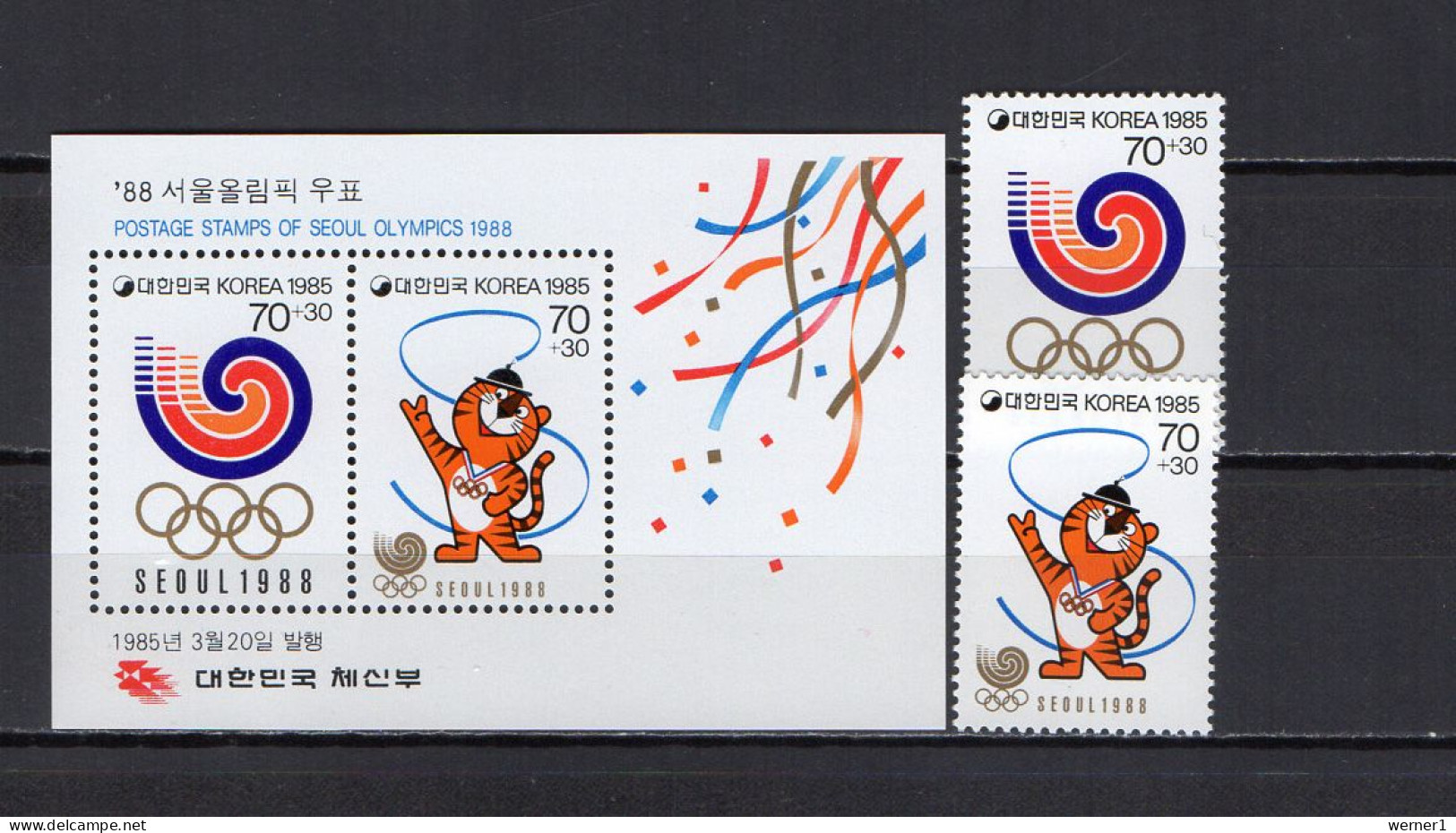 South Korea 1985 Olympic Games Seoul Set Of 2 + S/s MNH - Estate 1988: Seul