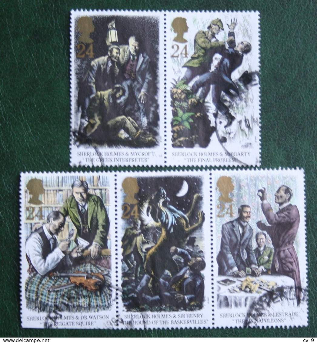 SHERLOCK HOLMES Sir Arthur C. Doyle (Mi 1468-1472) 1993 Used Gebruikt Oblitere ENGLAND GRANDE-BRETAGNE GB GREAT BRITAIN - Used Stamps