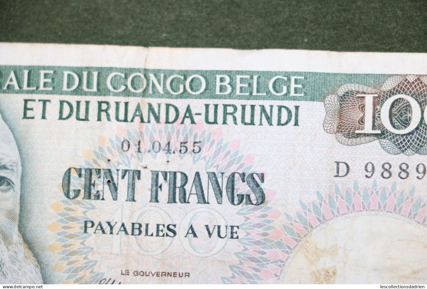 Billet De 100 Francs Congo Belge - 100 Frank Belgische Congo - Ruanda Urundi  1955 - Banknote - Belgian Congo Bank