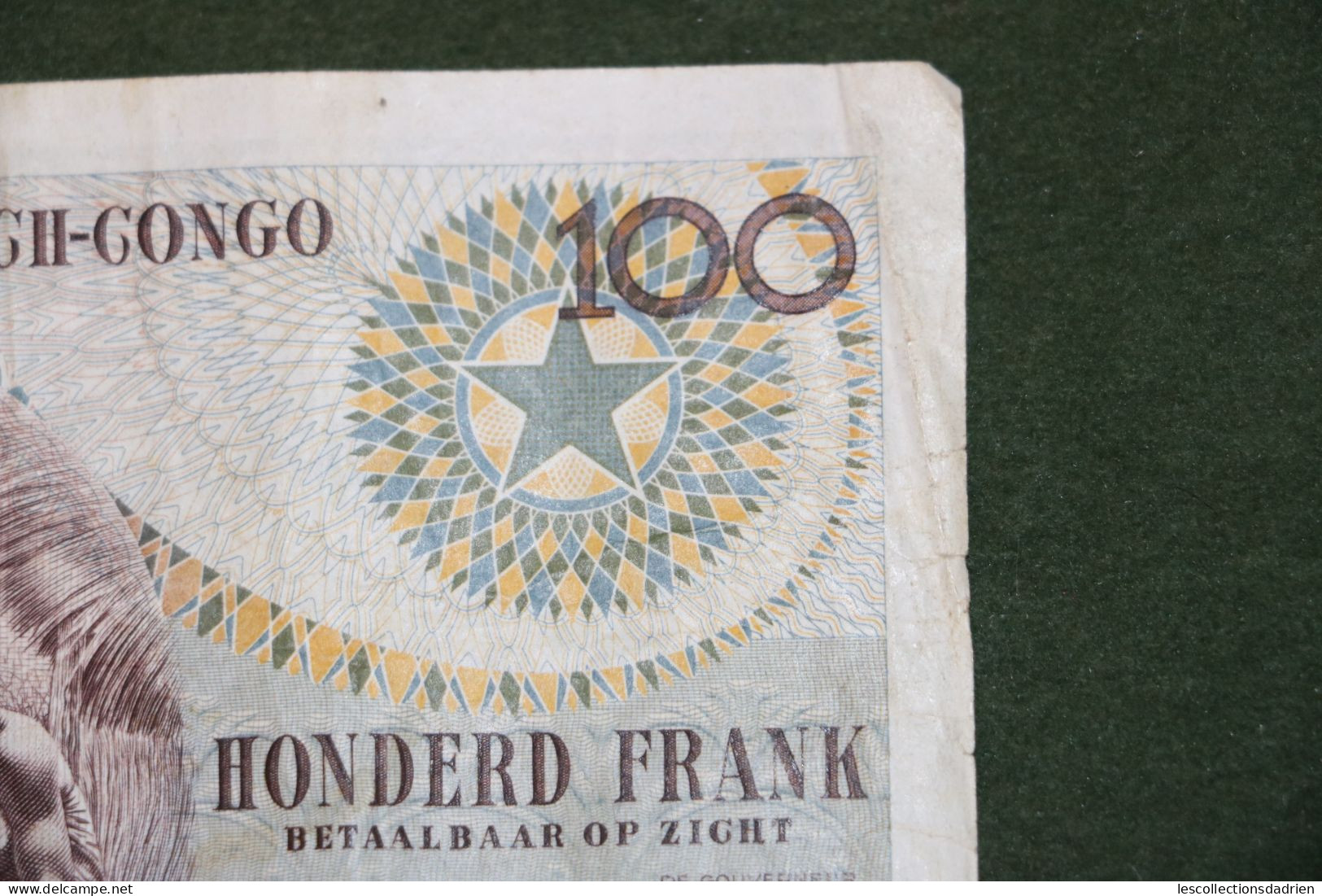 Billet de 100 francs Congo belge - 100 frank belgische Congo - Ruanda Urundi  1955 - banknote