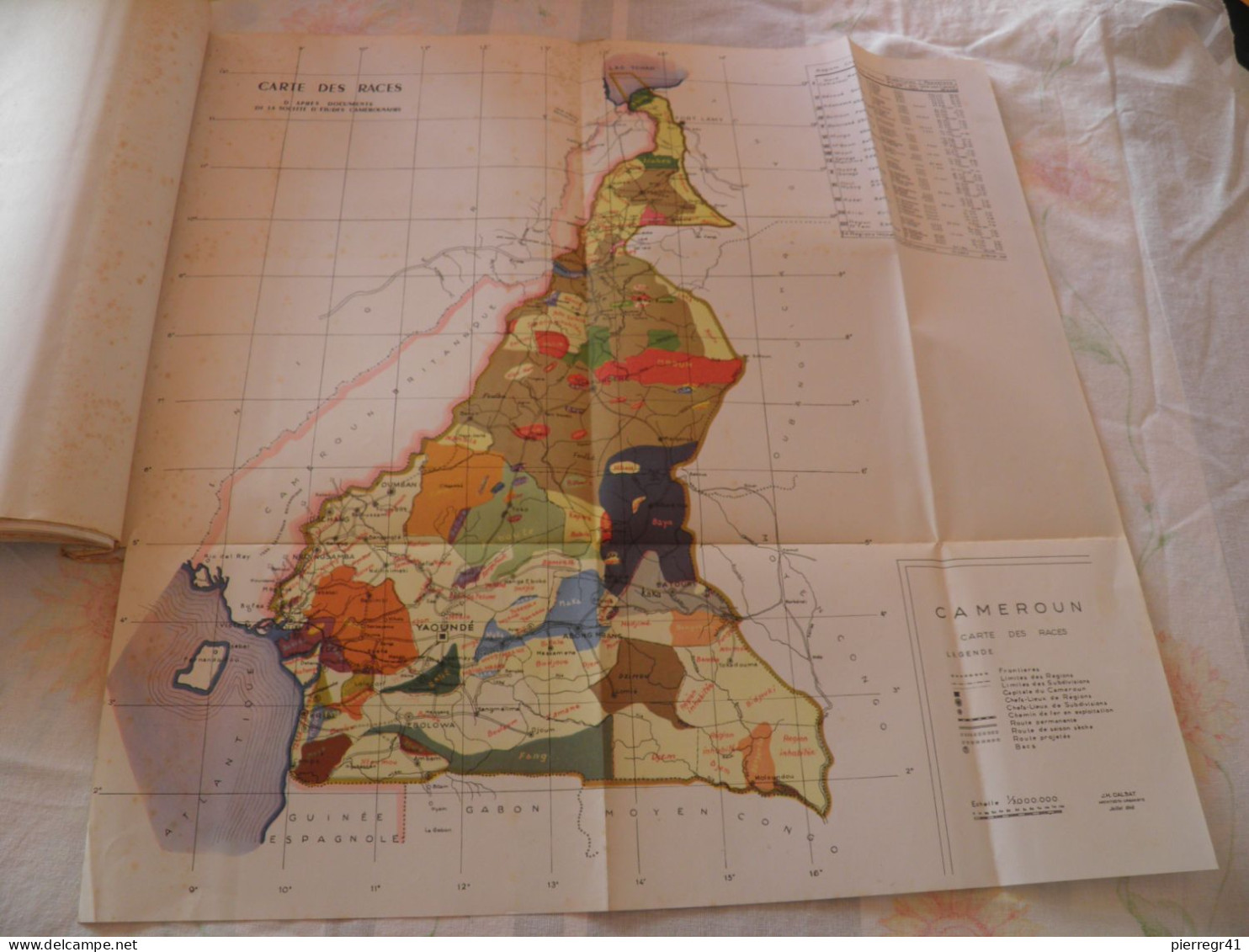 ATLAS-1946/48-du CAMEROUN-Edité Par Le HAUT COMMISAIRE De La RF Au CAMEROUN-Ft25x32Cm-450g /BE/RARE - Karten/Atlanten