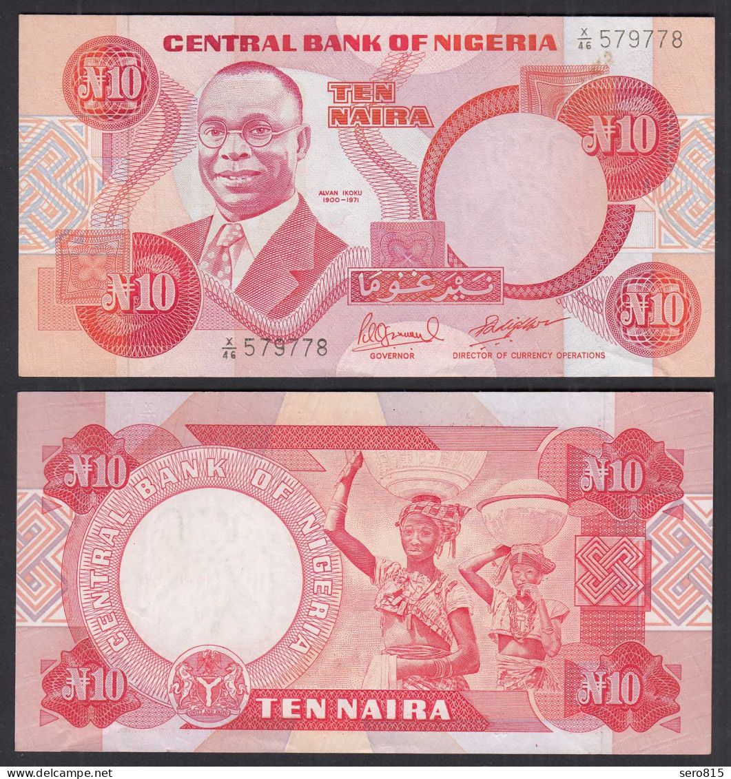 NIGERIA - 10 NAIRA Banknote  PICK 25e (1984-2000) UNC (1) Sig. 10    (31973 - Autres - Afrique