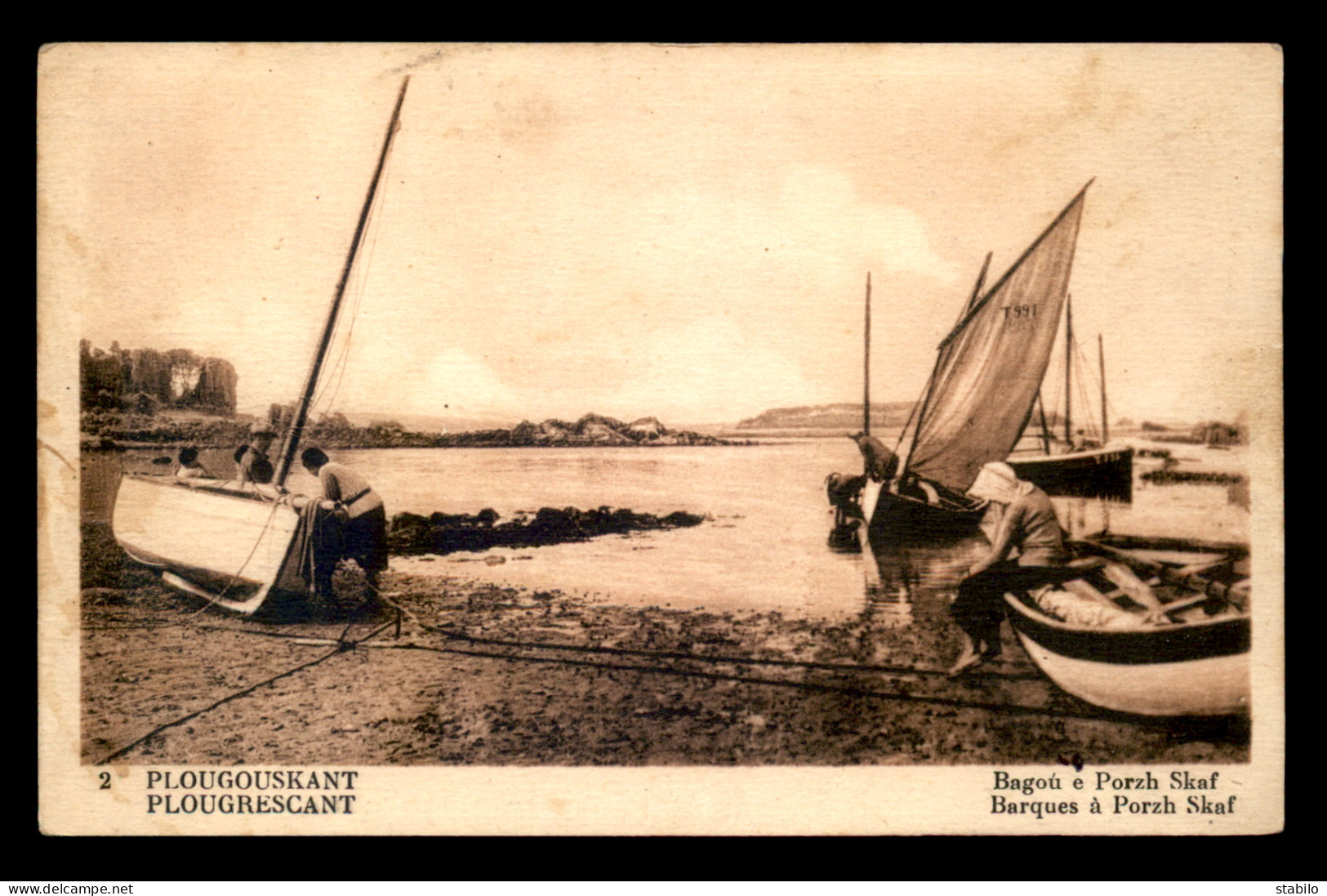 22 - PLOUGRESCANT - BARQUES A PORZH SKAF - BARQUES A PORT SCARF - Plougrescant