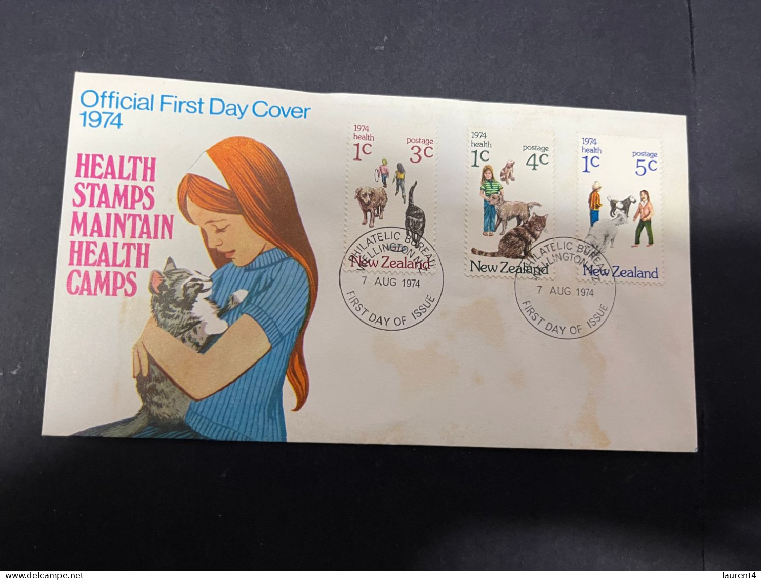 23-4-2024 (2 Z 49) FDC - New Zealand - 1974 - Health Stams (some Rust) - FDC