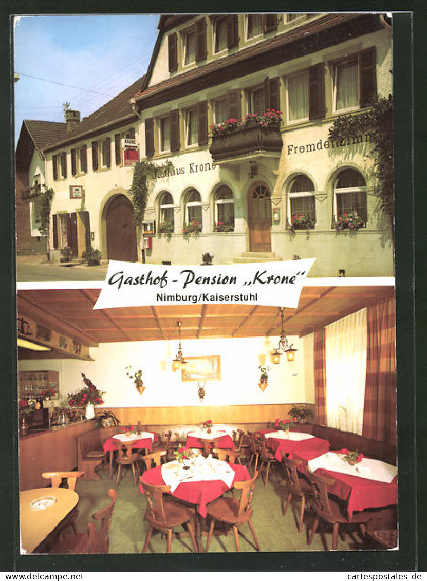 AK Nimburg / Kaiserstuhl, Partie Am Gasthof-Pension Krone  - Kaiserstuhl