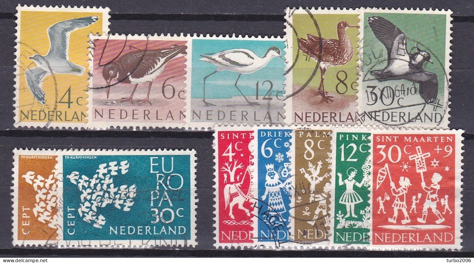 Nederland 1961 Complete Gestempelde Jaargang NVPH 752 / 763 - Full Years