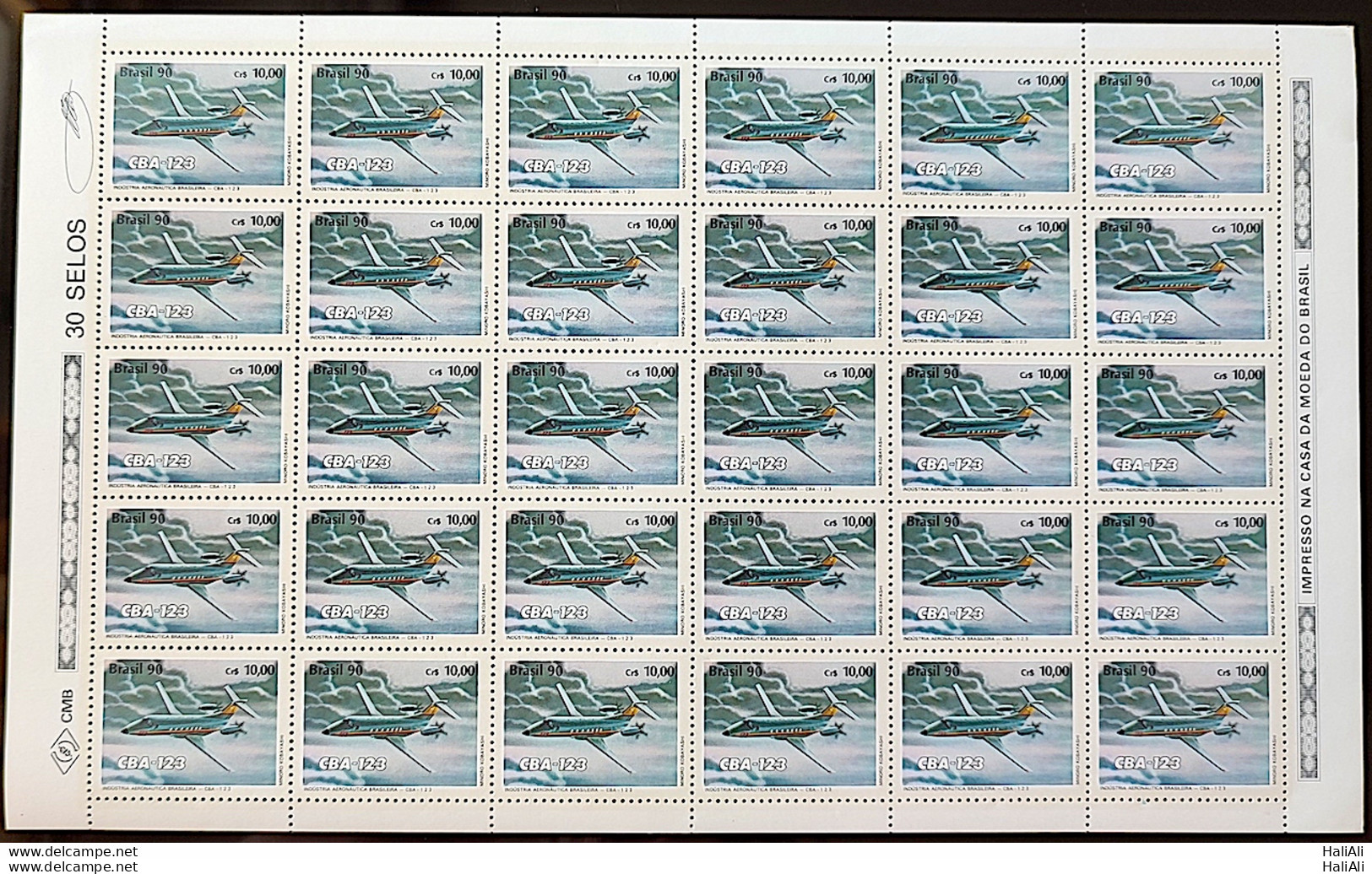 C 1693 Brazil Stamp Industry Aeronautics Brazil Argentina Airplane Avacao 1990 Sheet - Nuovi