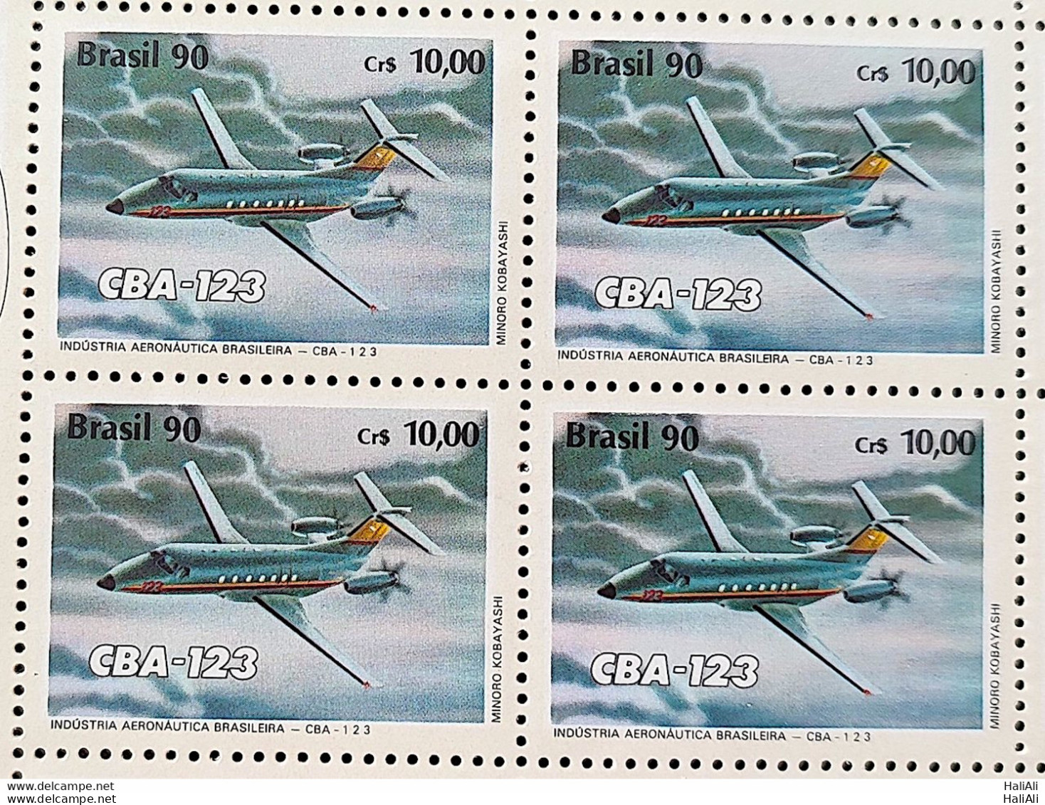 C 1693 Brazil Stamp Industry Aeronautics Brazil Argentina Airplane Avacao 1990 Block Of 4 - Neufs