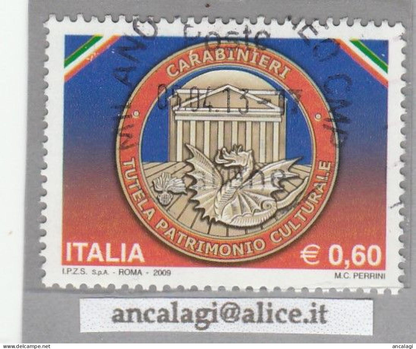 USATI ITALIA 2009 - Ref.1114 "CARABINIERI" 1 Val. - - 2001-10: Oblitérés