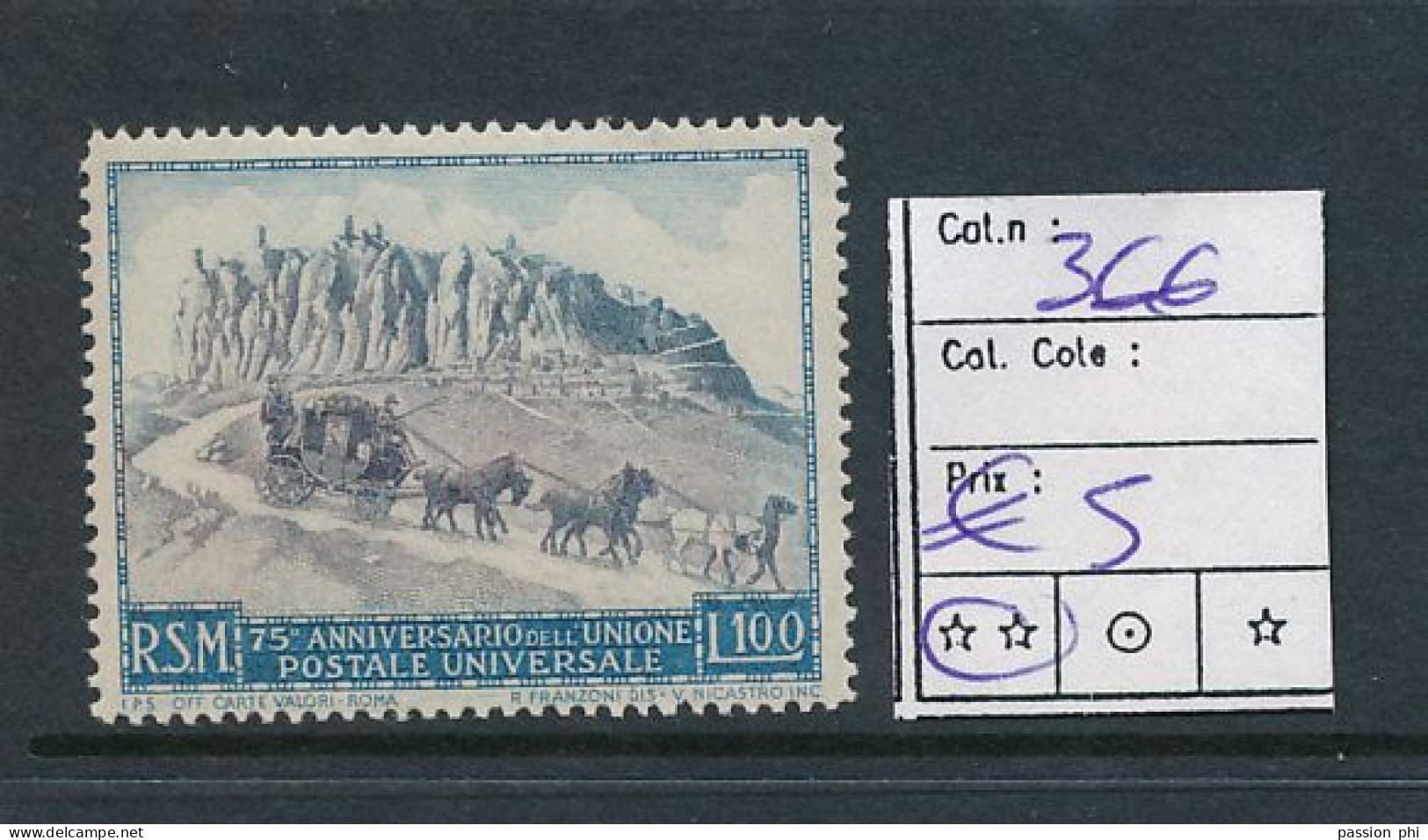 ST. MARINO SASSONE 366 MNH - Nuovi