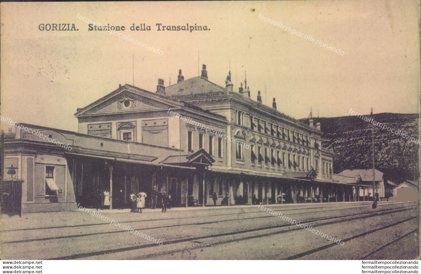 C635 Cartolina Gorizia Citta' Stazione Della Transalpina 1924 - Gorizia