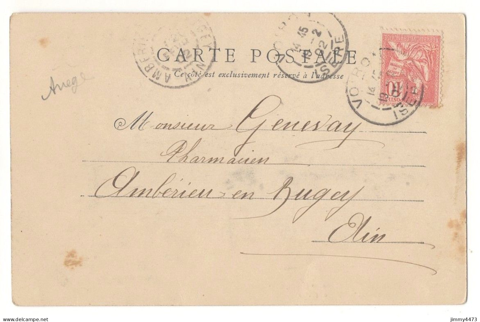 CPA - Clocher De Montjoie En 1902 - Près De Saint Girons Ariège - N° 5 - Imp. A. Rives édit. Saint-Girons - Saint Girons