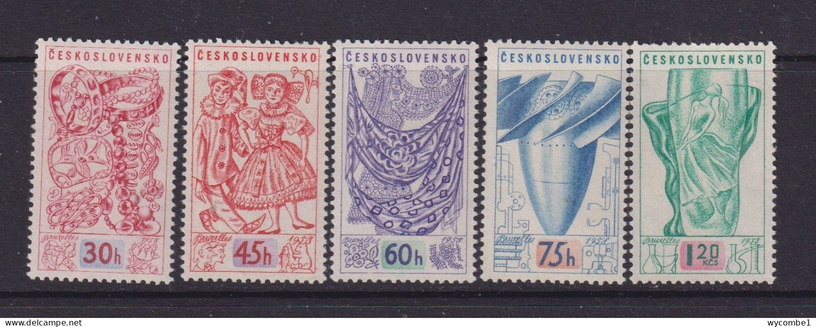 CZECHOSLOVAKIA  - 1958 Brussels International Exhibition Set  Never Hinged Mint - Neufs