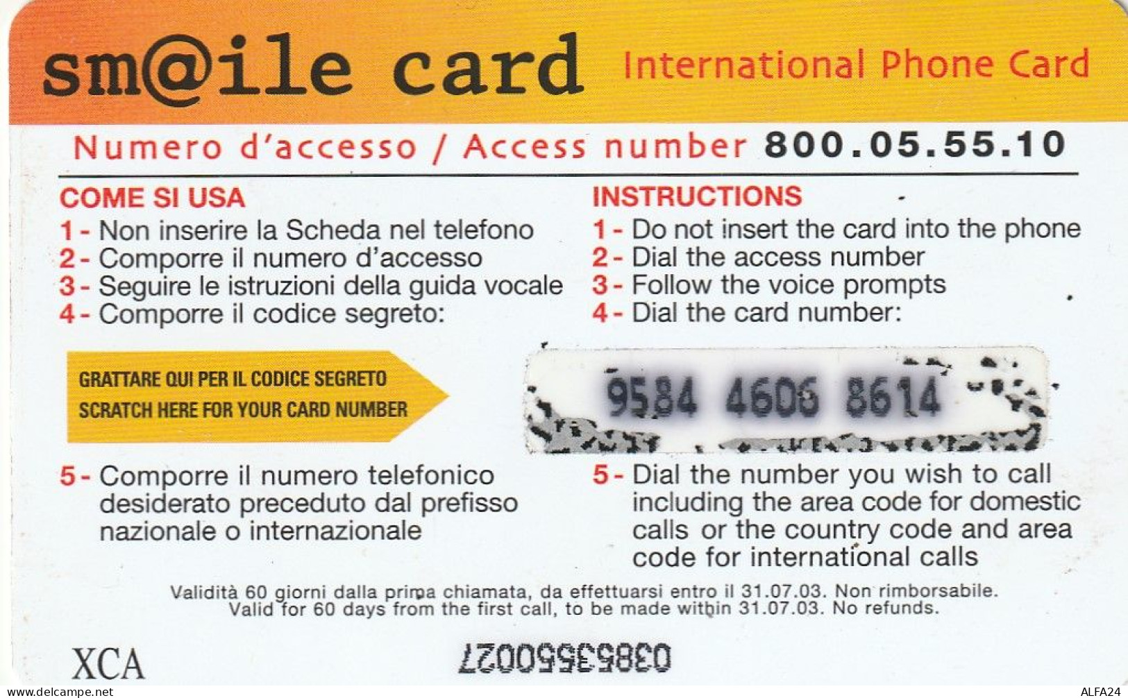 PREPAID PHONE CARD ITALIA SMILE (CZ1092 - Cartes GSM Prépayées & Recharges