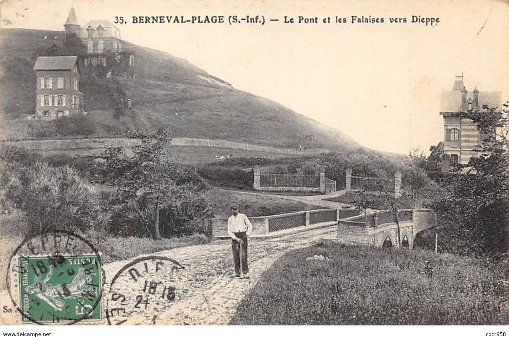 76 - BERNEVAL - SAN44071 - Le Pont Et Les Falaises Vers Dieppe - Berneval