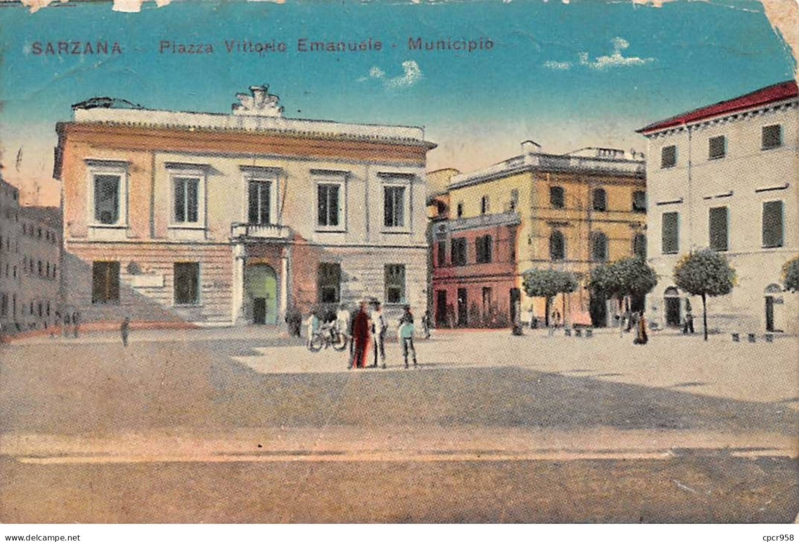 ITALIE - SARZANA - SAN39603 - Piazza Vittorio Emanuele - Municipio - Pli - La Spezia