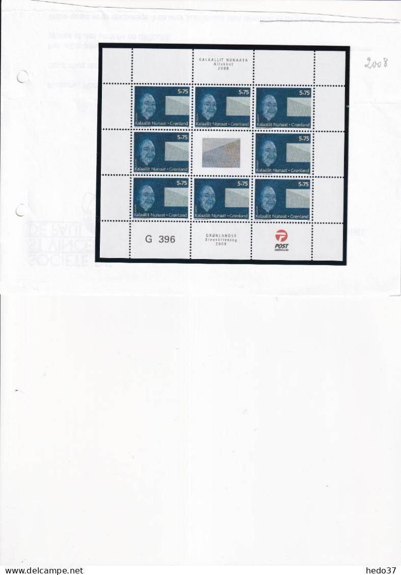 EUROPA 2008 Groënland N°484/487 Timbres  Et Carnet - Neuf ** Sans Charnière - TB - 2008