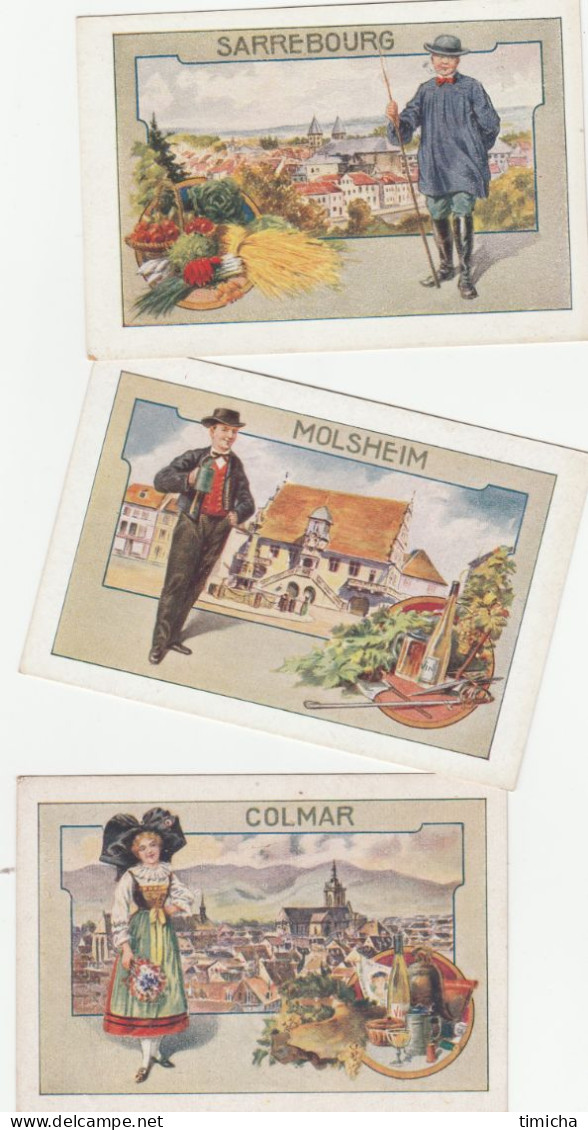 Lot De 3 Chromos Chocolat J. Moreau - Alsace